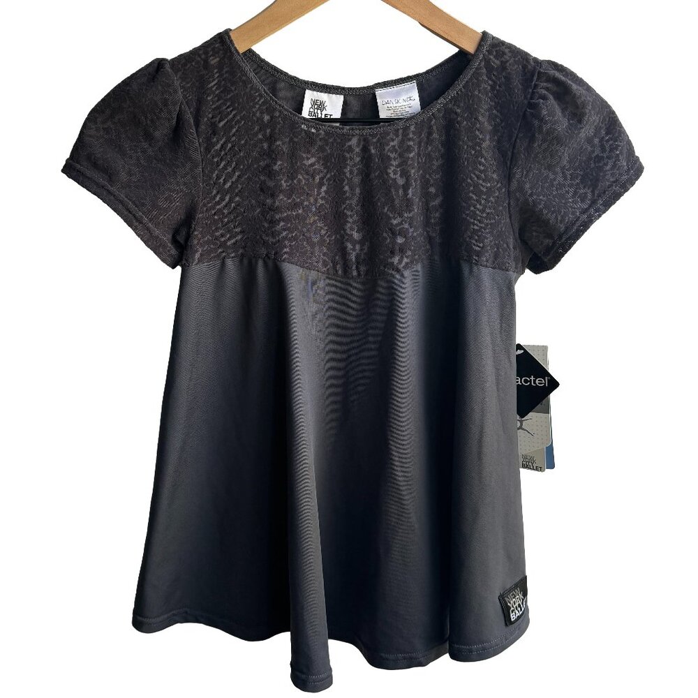 NWT Danskin for New York City Ballet Babydoll Top in Hematite Size Small